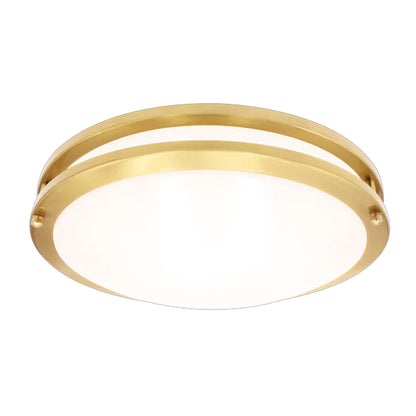 12" LED Double Ring Golden Flushmount Light - 16w with 5-in-1 CCT 2700K/3000K/3500K/4000K/5000K