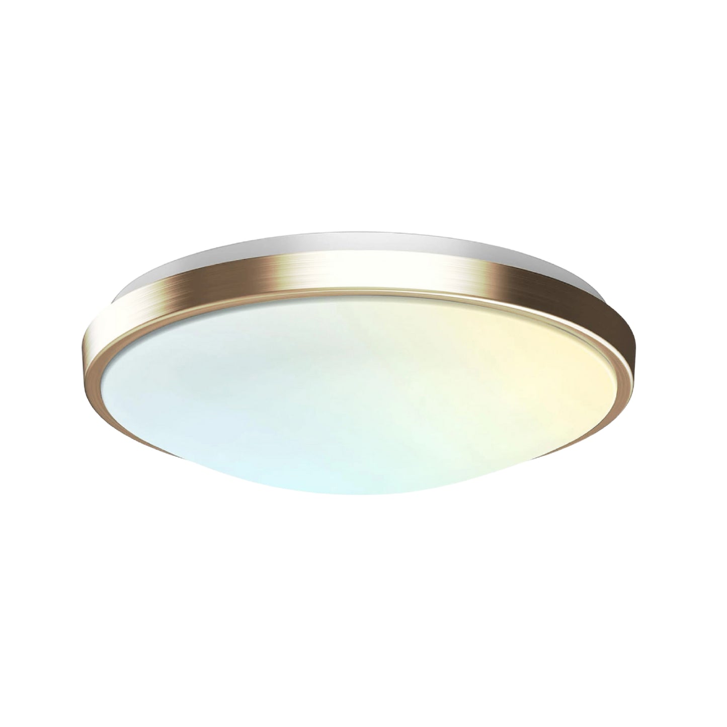 15" Round Brushed Nickel Golden Dimmable Flush Mount Ceiling Light | 1760 Lumens | 22W | 5 Color Switchable (2700K/3000K/3500K/4000K/5000K)