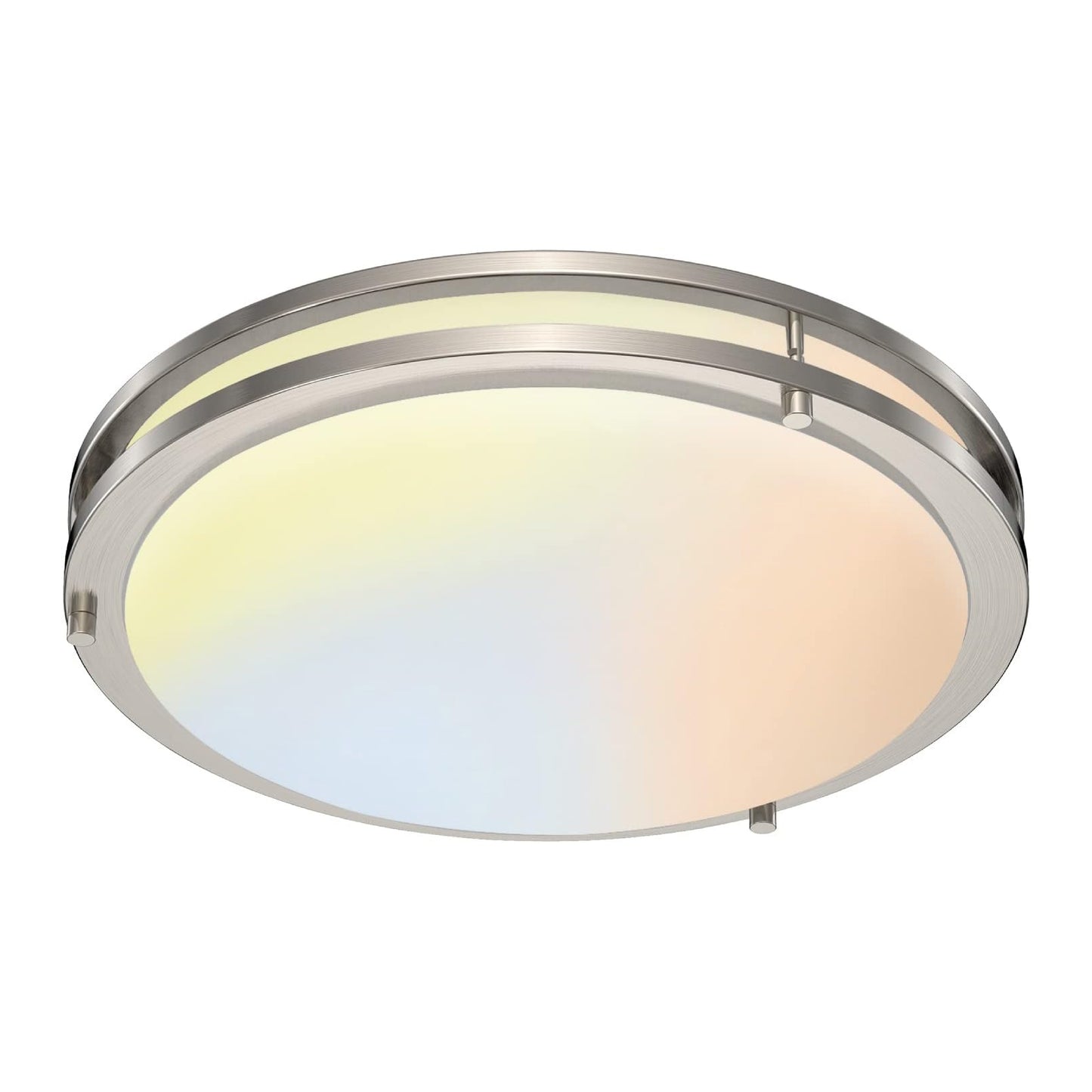 16" LED Double Ring Flushmount Light - 26W with 5-in-1 CCT (2700K/3000K/3500K/4000K/5000K)