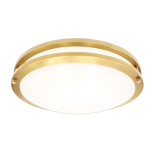 16" LED Double Ring Golden Flushmount Light - 26W with 5-in-1 CCT (2700K/3000K/3500K/4000K/5000K)