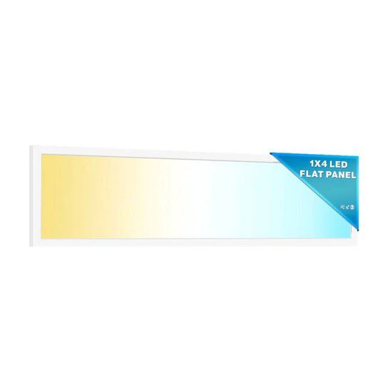 1x4 LED Panel 5200 Lumens, Adjustable Wattage 20W-40W, Selectable CCT 3500K-5000K