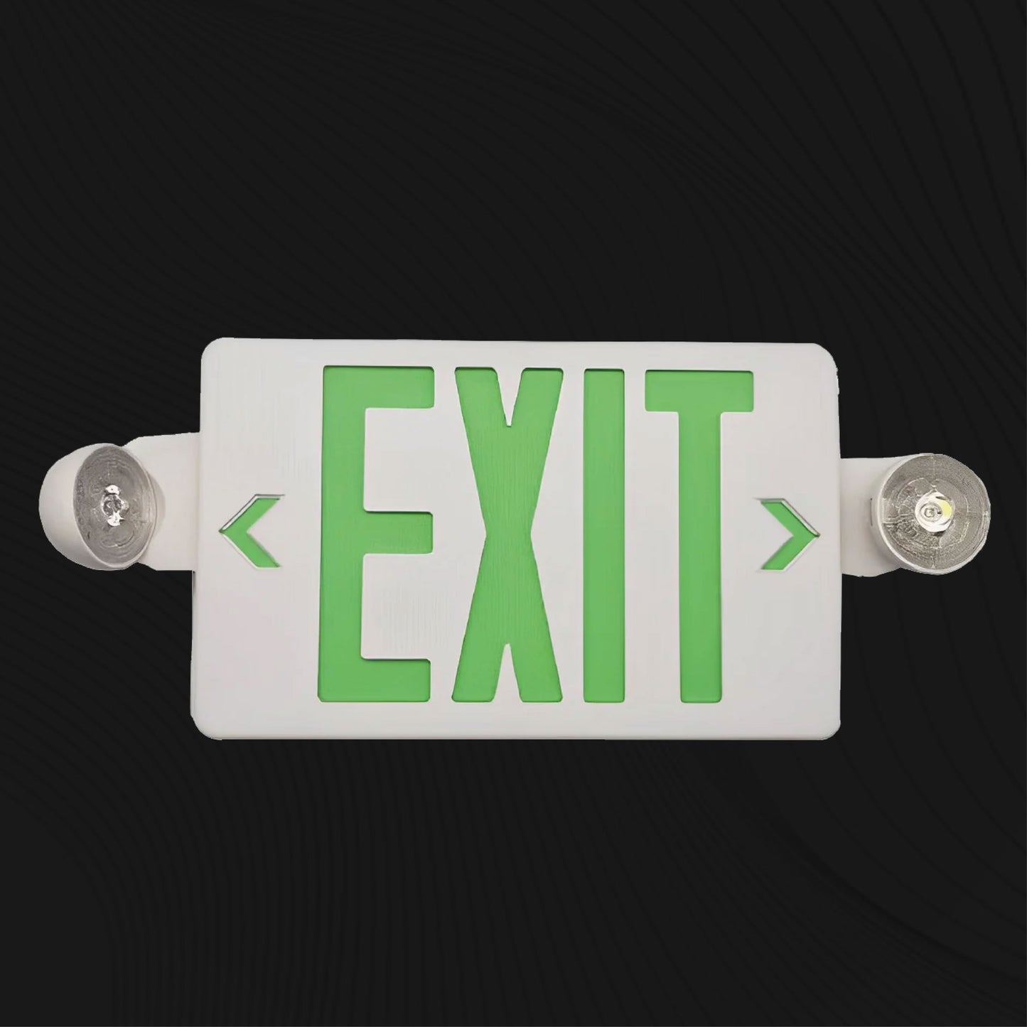 2 Head LED Exit Sign (Green)