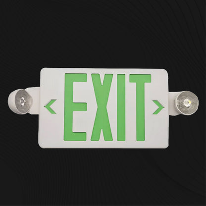 2 Head LED Exit Sign (Green)