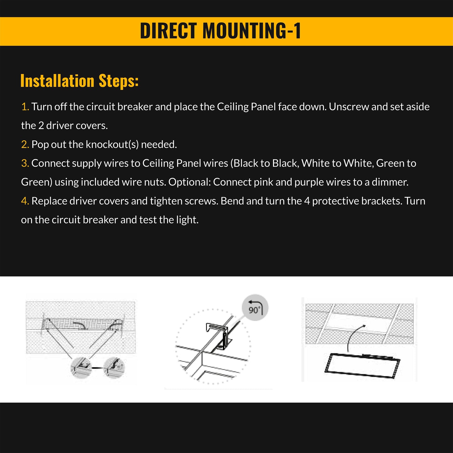 2x4 LED Panel 6500 Lumens, Adjustable Wattage 25W-50W, Selectable CCT 3500K-6500K