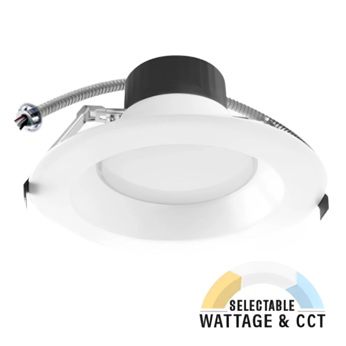 Commercial Recessed LED Lighting, 6 Inch, 22W-15W-10W, Selectable Wattage & CCT, 1800 Lumens