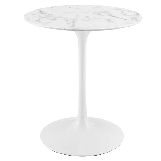 Lippa 28" Round Artificial Marble Dining Table