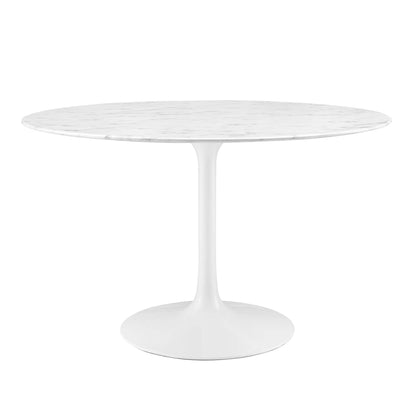 Lippa 48" Round Artificial Marble Dining Table