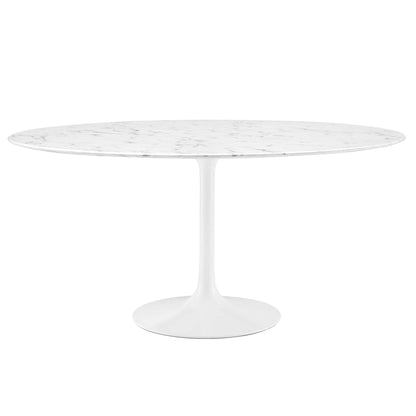 Lippa 60" Round Artificial Marble Dining Table