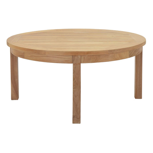 Marina Outdoor Patio Teak Round Coffee Table