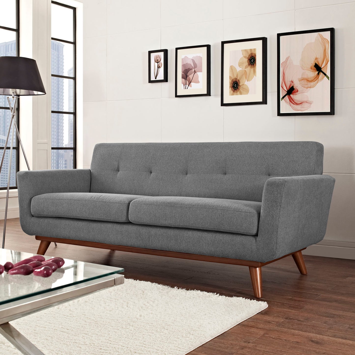 Engage Upholstered Fabric Loveseat