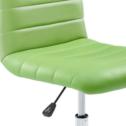 Ripple Armless Mid Back Vinyl Office Chair