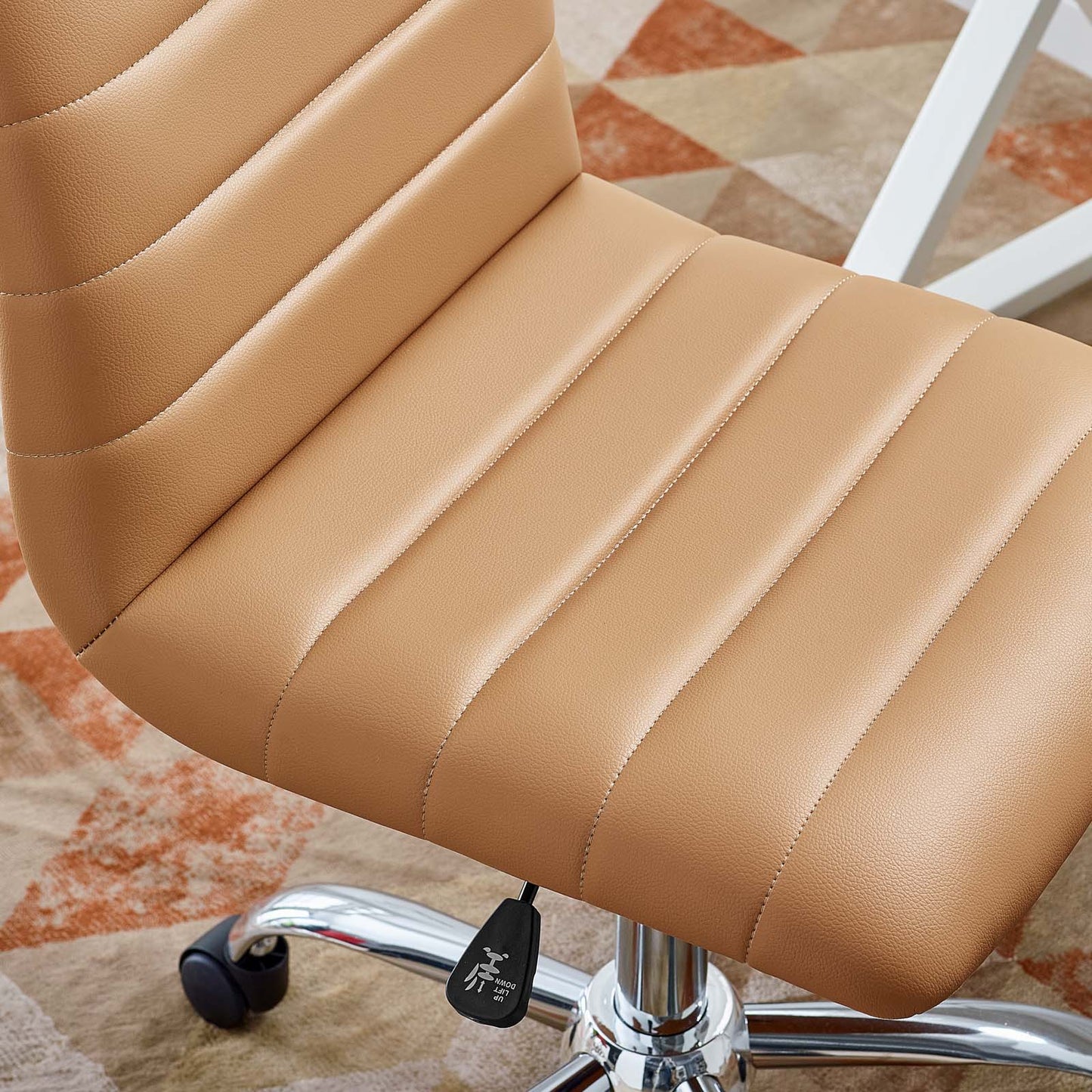 Ripple Armless Mid Back Vinyl Office Chair