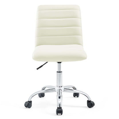 Ripple Armless Mid Back Vinyl Office Chair