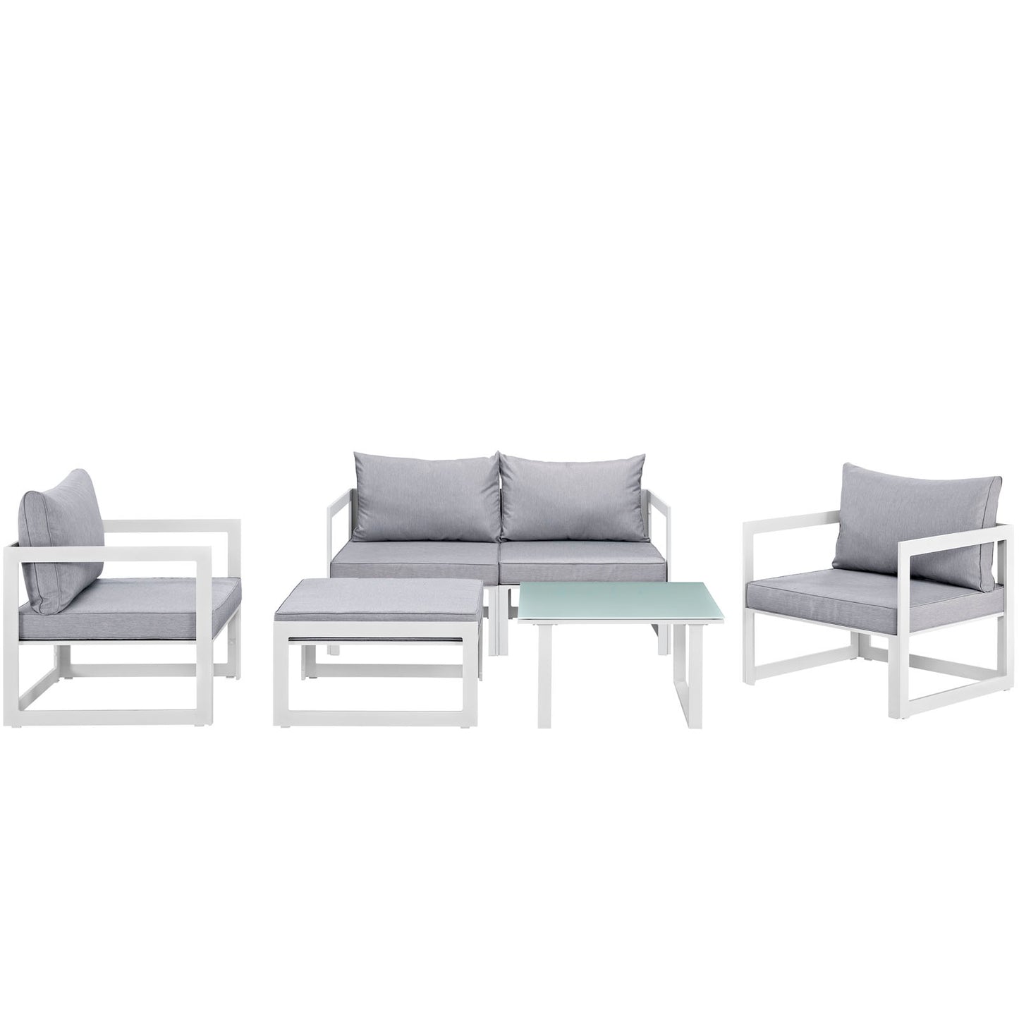 Fortuna 6 Piece Outdoor Patio Sectional Sofa Set