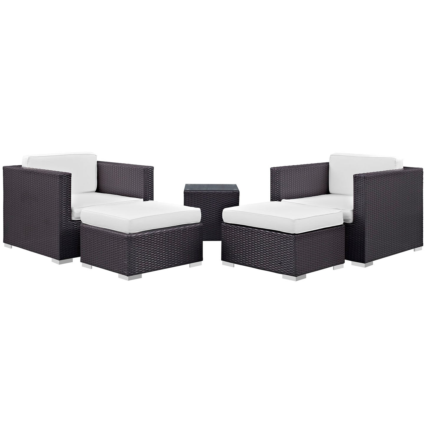 Convene 5 Piece Outdoor Patio Sectional Set