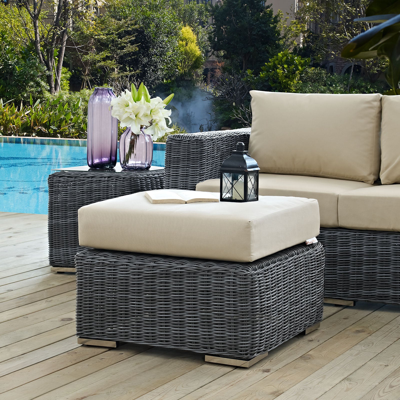 Summon Outdoor Patio Sunbrella® Ottoman