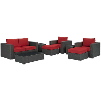 Sojourn 8 Piece Outdoor Patio Sunbrella® Sectional Set