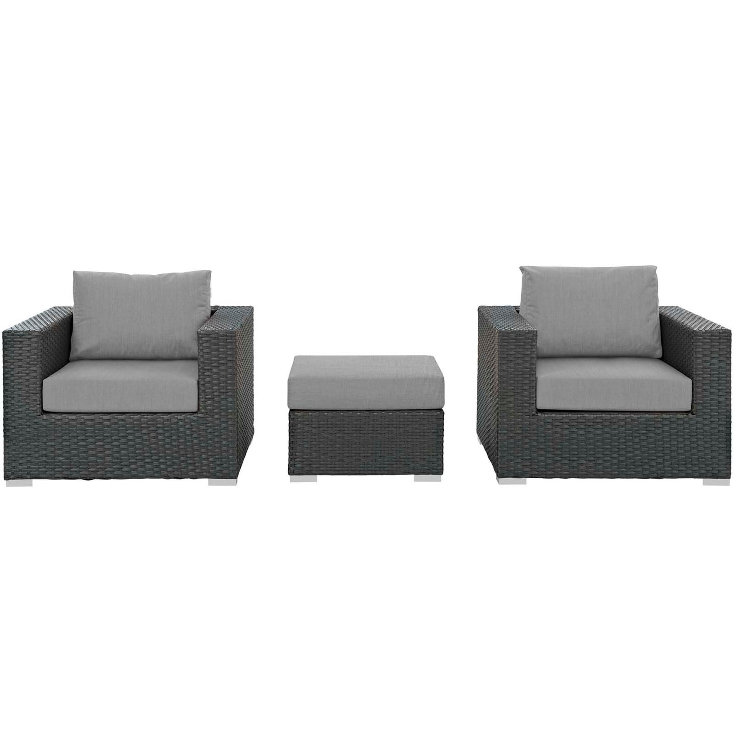 Sojourn 3 Piece Outdoor Patio Sunbrella® Sectional Set