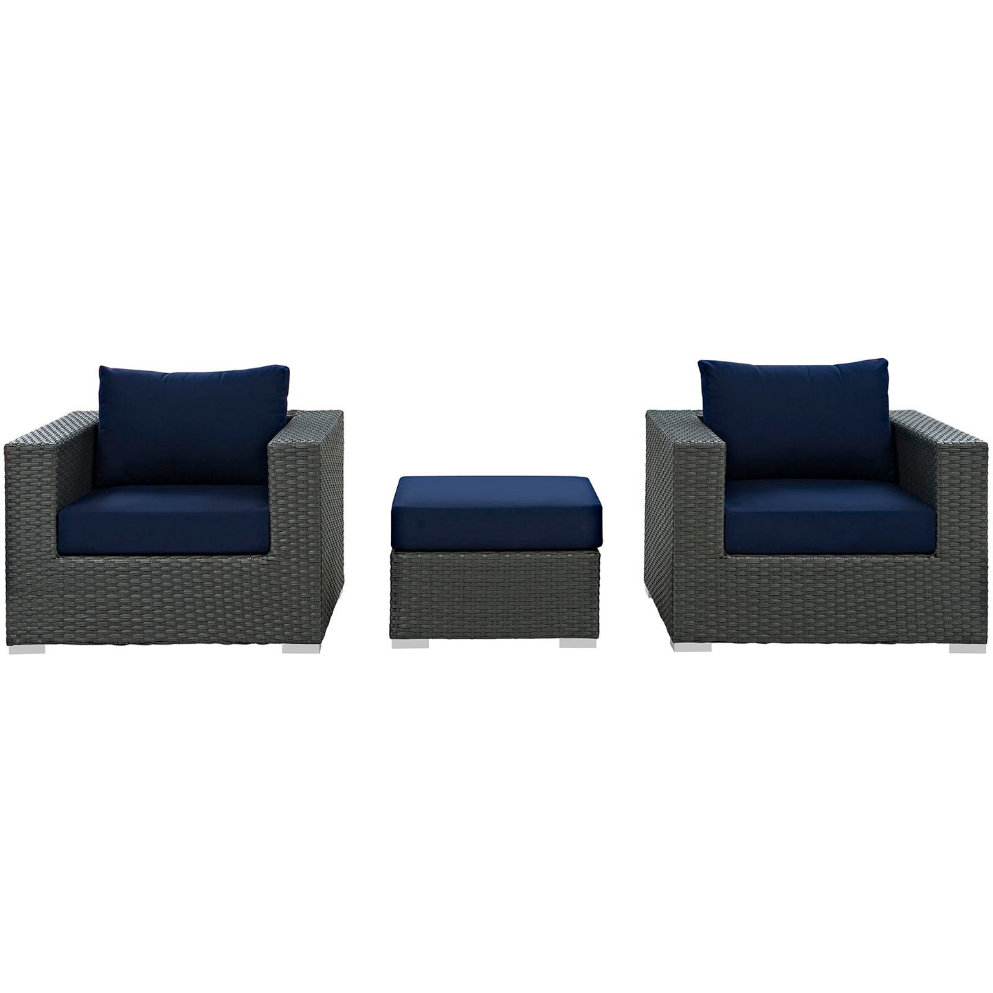 Sojourn 3 Piece Outdoor Patio Sunbrella® Sectional Set