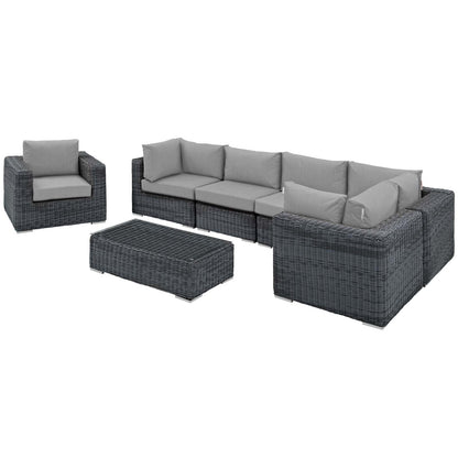 Summon 7 Piece Outdoor Patio Sunbrella® Sectional Set