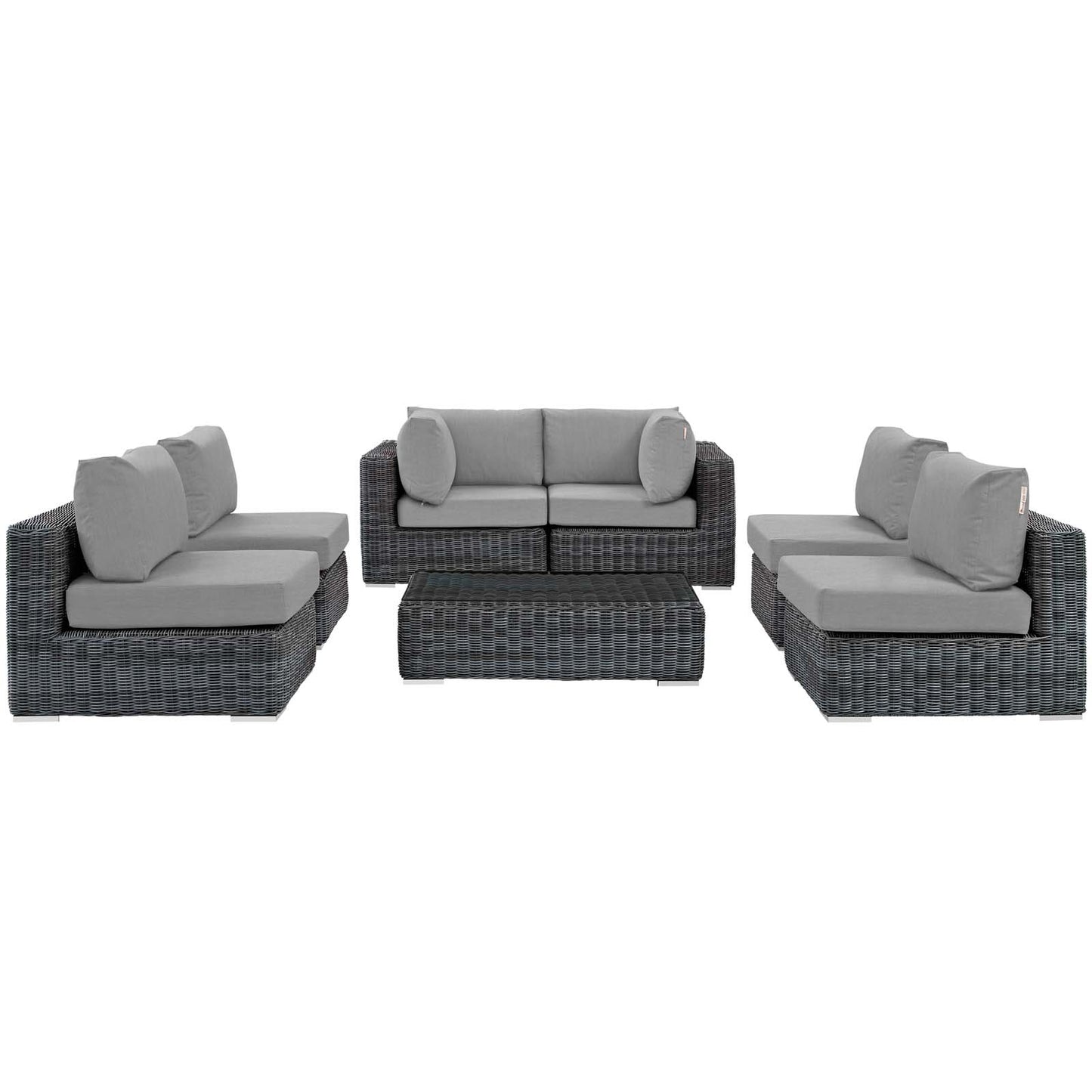 Summon 7 Piece Outdoor Patio Sunbrella® Sectional Set