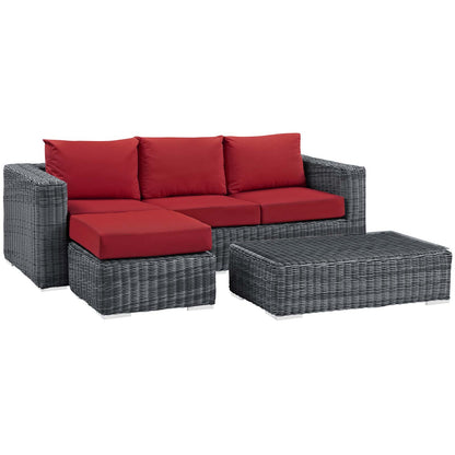 Summon 3 Piece Outdoor Patio Sunbrella® Sectional Set