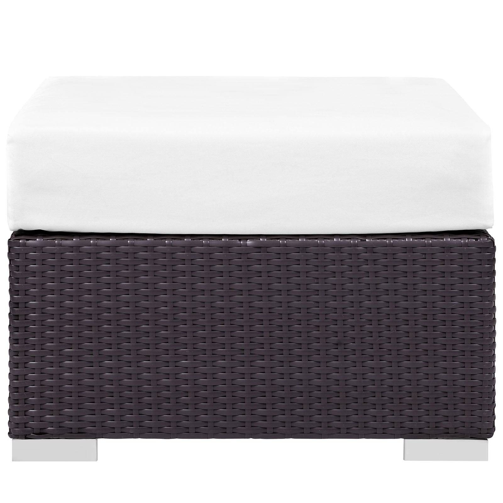 Convene Outdoor Patio Fabric Square Ottoman