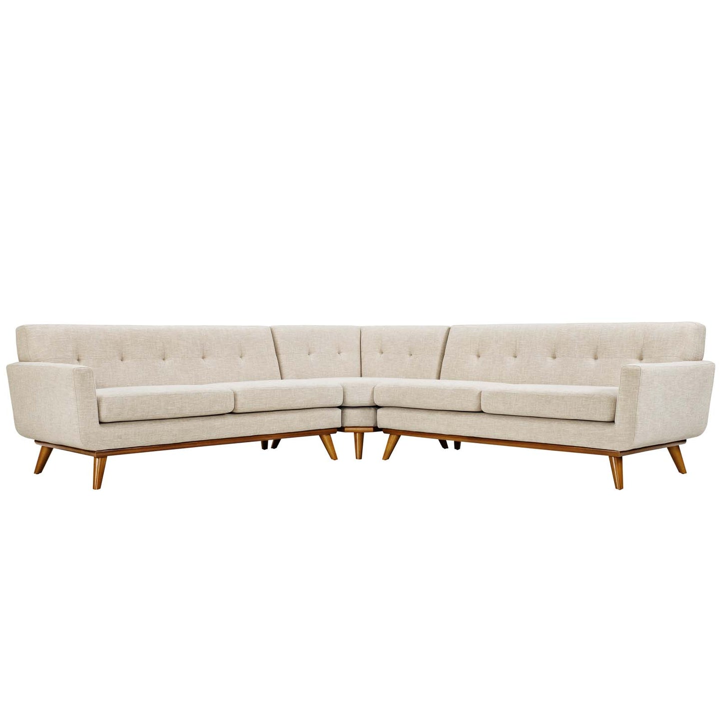 Engage L-Shaped Upholstered Fabric Sectional Sofa