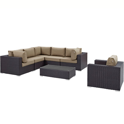 Convene 7 Piece Outdoor Patio Sectional Set