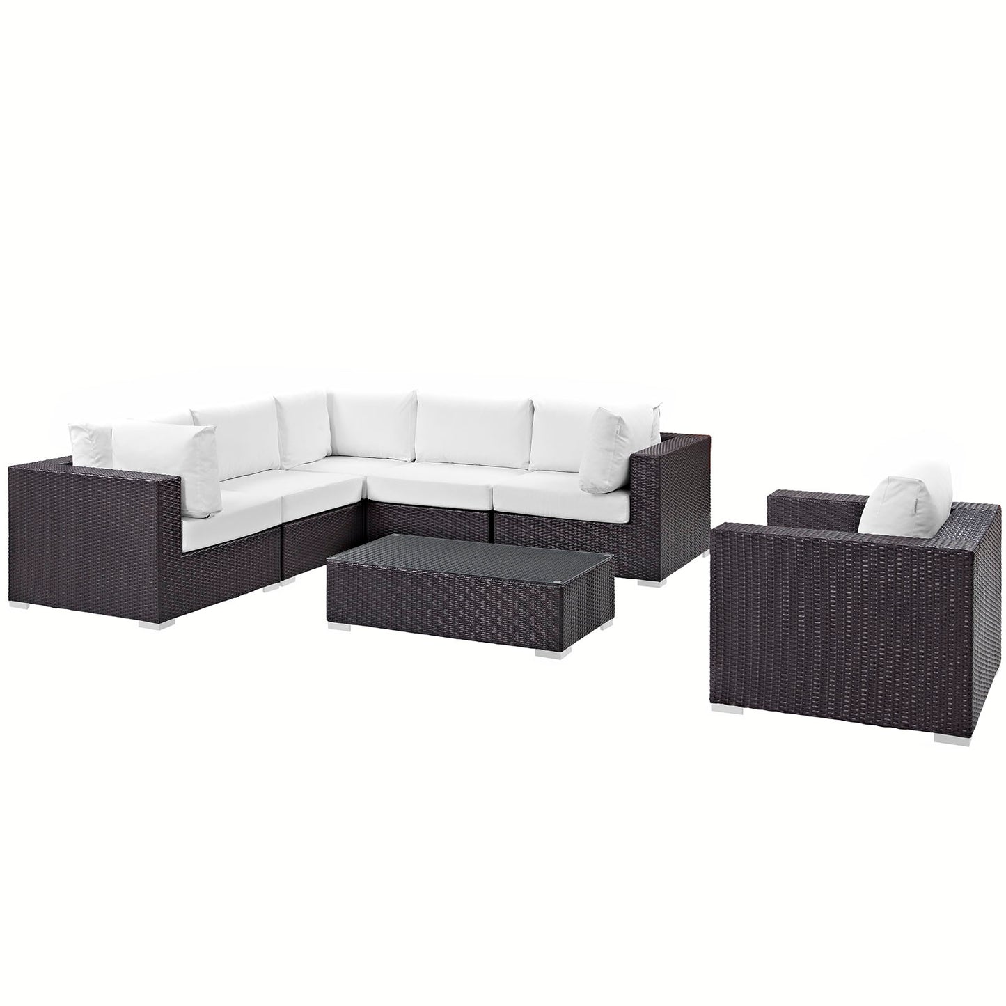 Convene 7 Piece Outdoor Patio Sectional Set