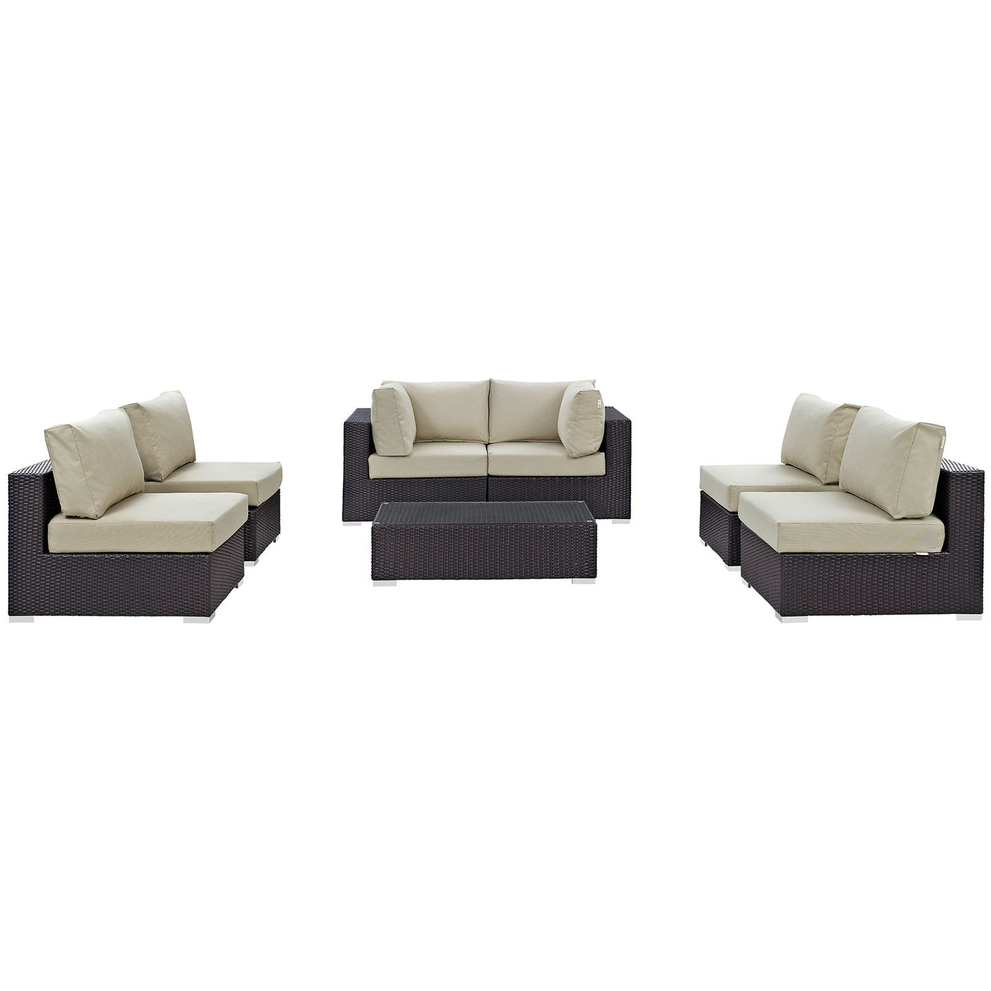 Convene 7 Piece Outdoor Patio Sectional Set