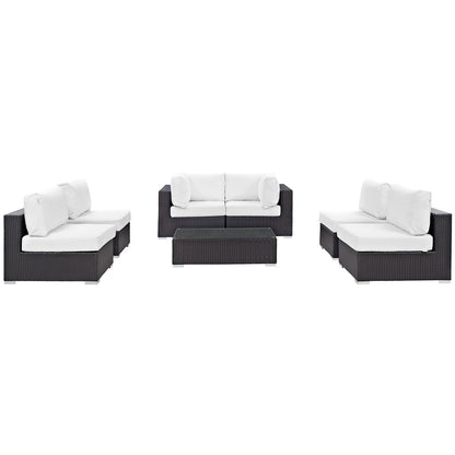 Convene 7 Piece Outdoor Patio Sectional Set