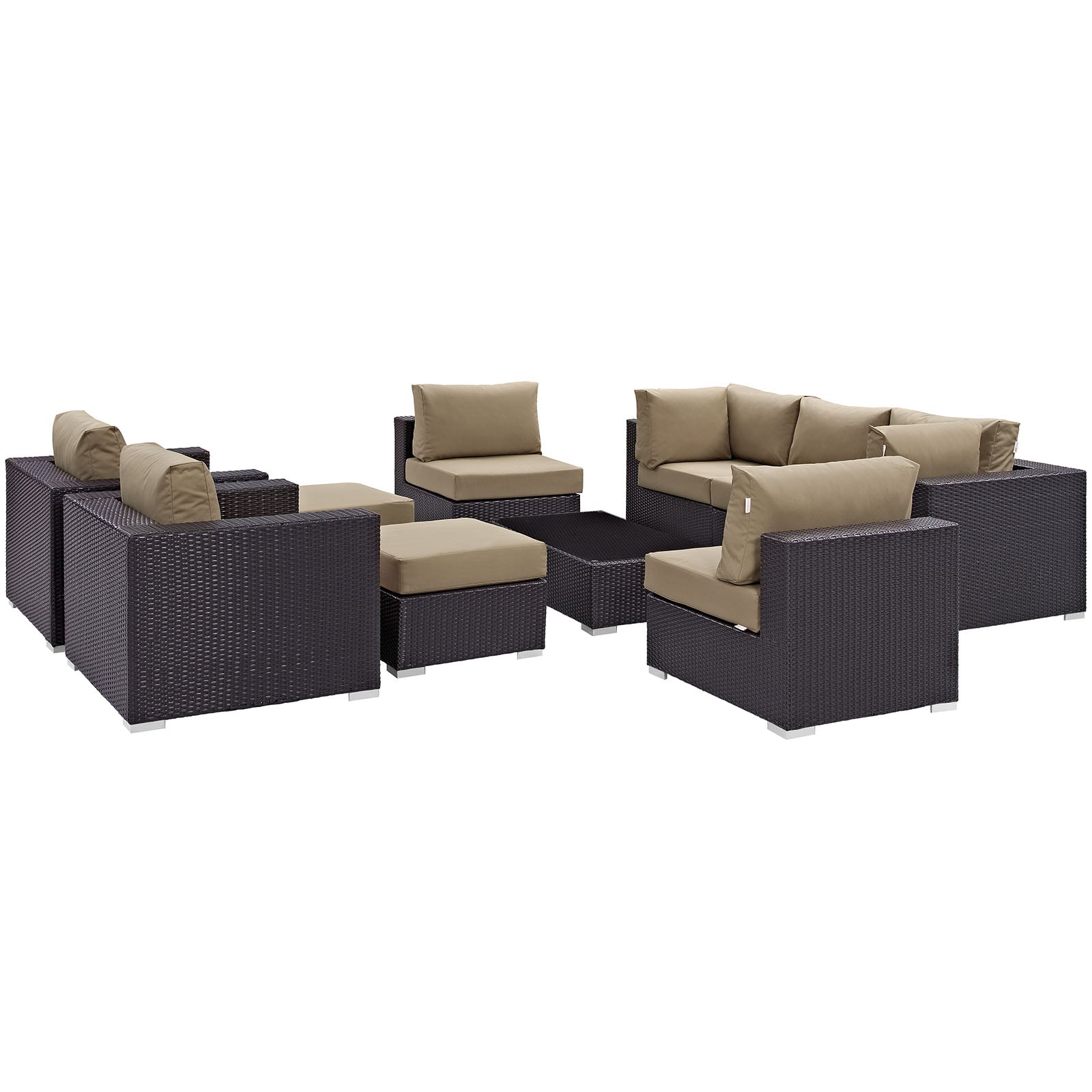 Convene 10 Piece Outdoor Patio Sectional Set