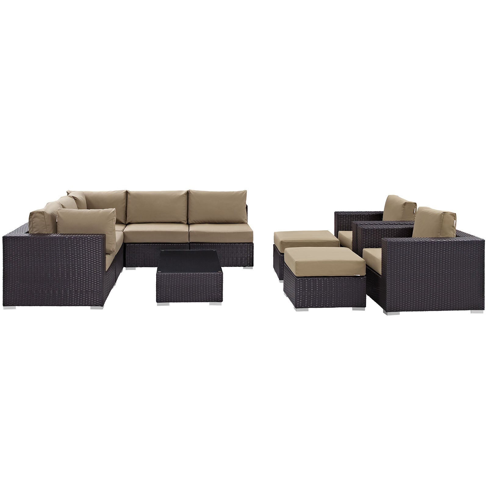 Convene 10 Piece Outdoor Patio Sectional Set