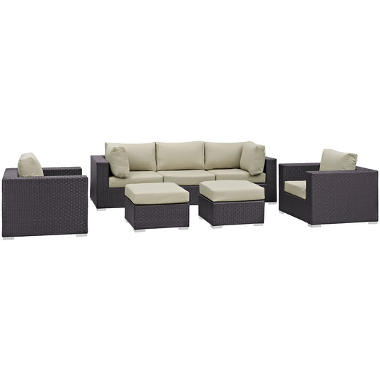 Convene 7 Piece Outdoor Patio Sectional Set