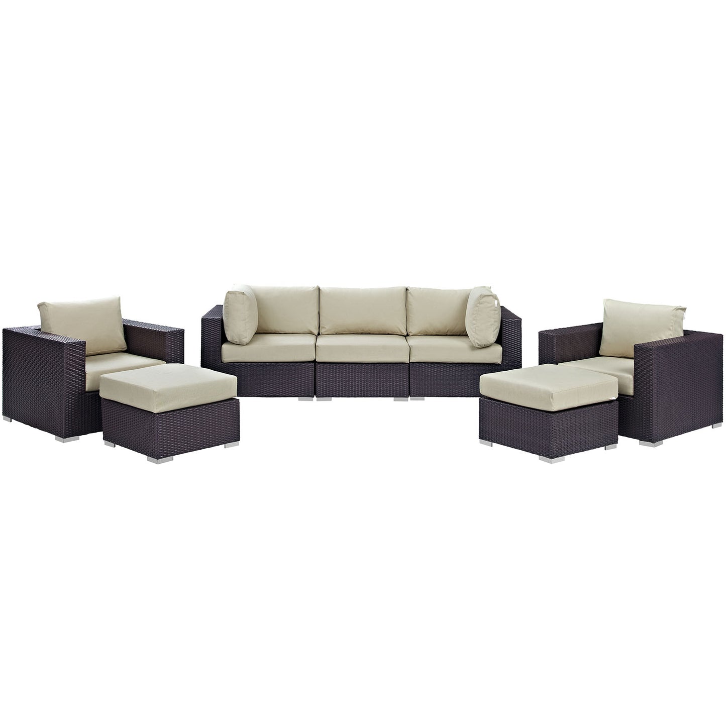 Convene 7 Piece Outdoor Patio Sectional Set