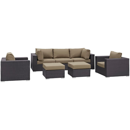 Convene 7 Piece Outdoor Patio Sectional Set