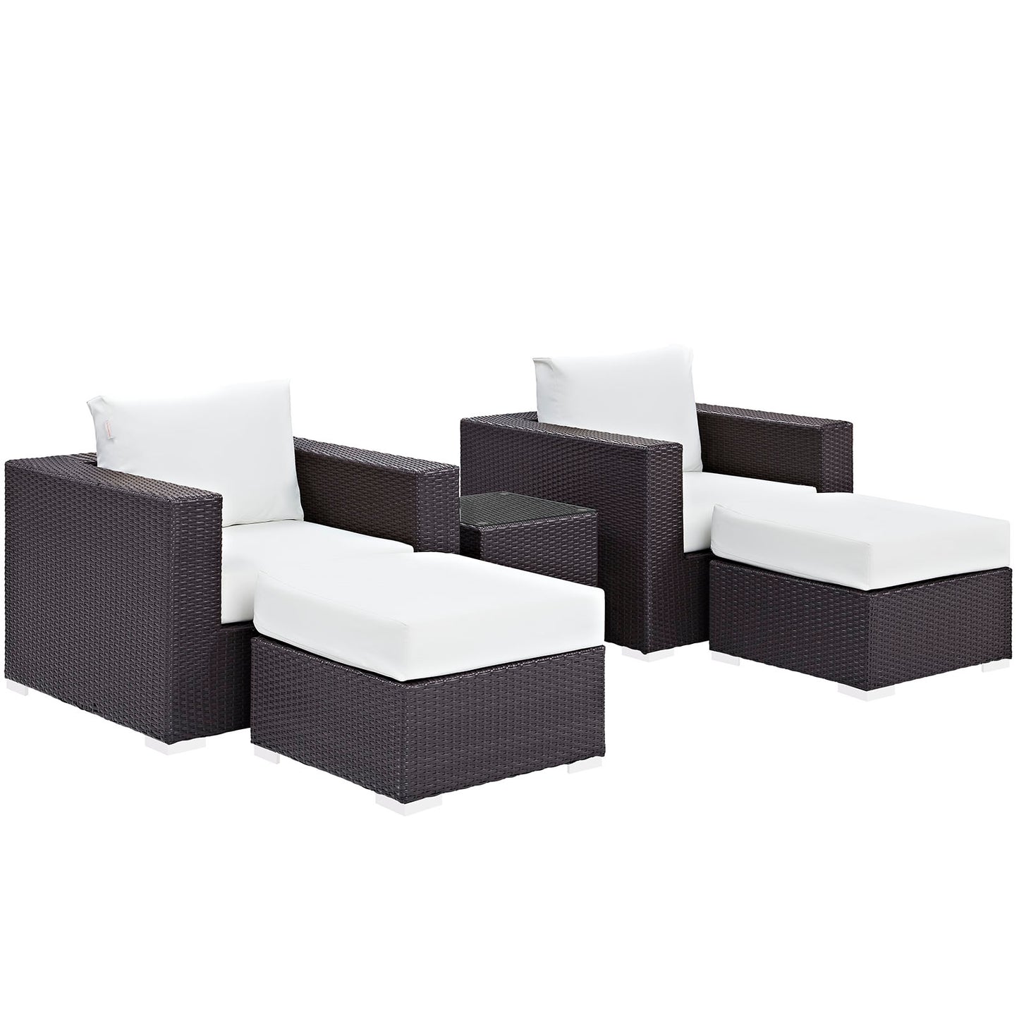 Convene 5 Piece Outdoor Patio Sectional Set