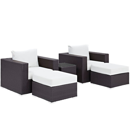 Convene 5 Piece Outdoor Patio Sectional Set