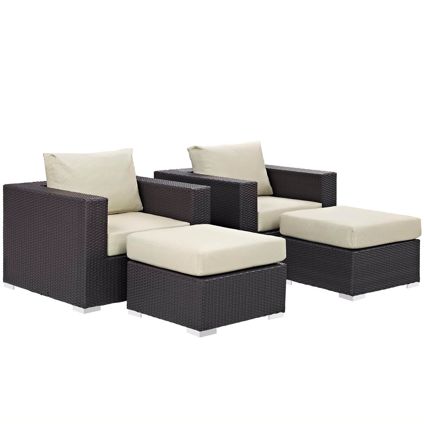 Convene 4 Piece Outdoor Patio Sectional Set