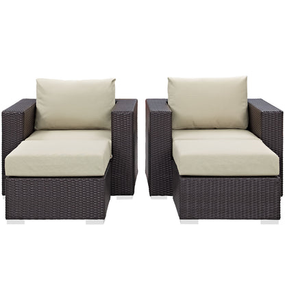 Convene 4 Piece Outdoor Patio Sectional Set