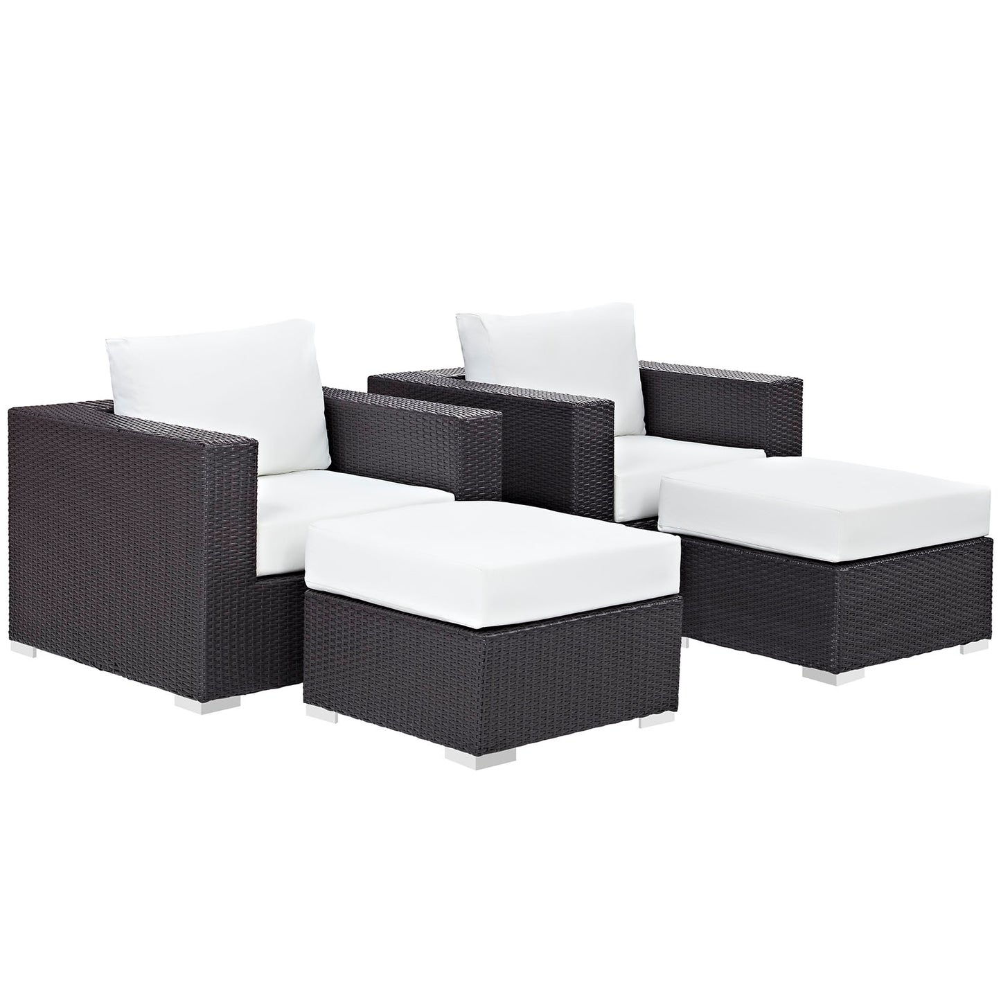 Convene 4 Piece Outdoor Patio Sectional Set