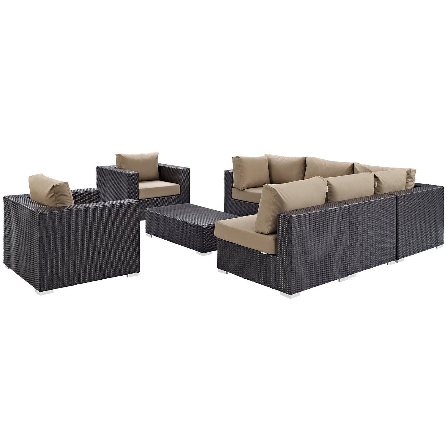 Convene 8 Piece Outdoor Patio Sectional Set