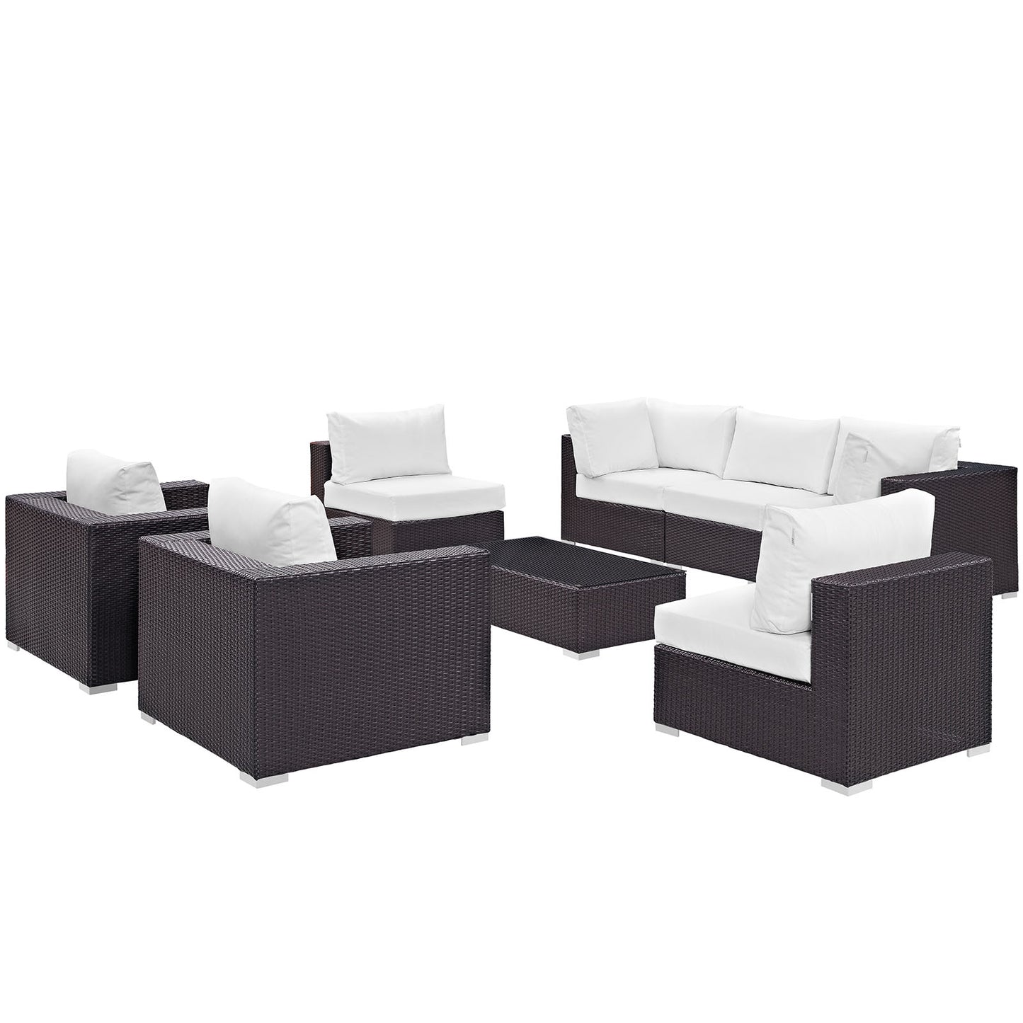 Convene 8 Piece Outdoor Patio Sectional Set