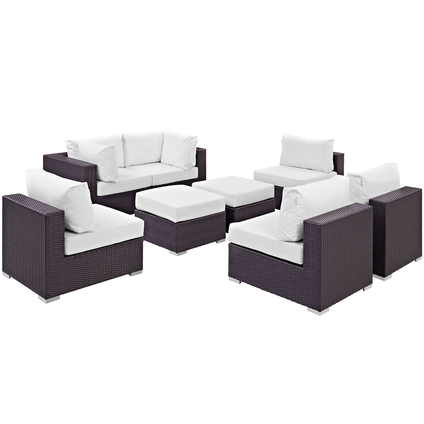 Convene 8 Piece Outdoor Patio Sectional Set