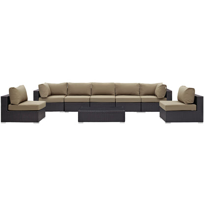 Convene 8 Piece Outdoor Patio Sectional Set