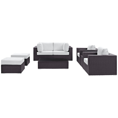 Convene 8 Piece Outdoor Patio Sectional Set