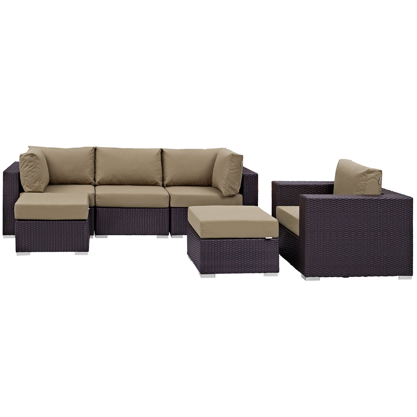 Convene 6 Piece Outdoor Patio Sectional Set