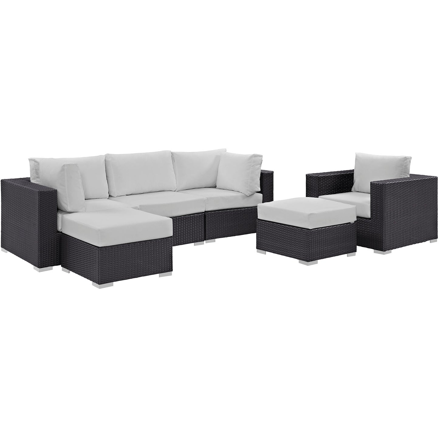 Convene 6 Piece Outdoor Patio Sectional Set