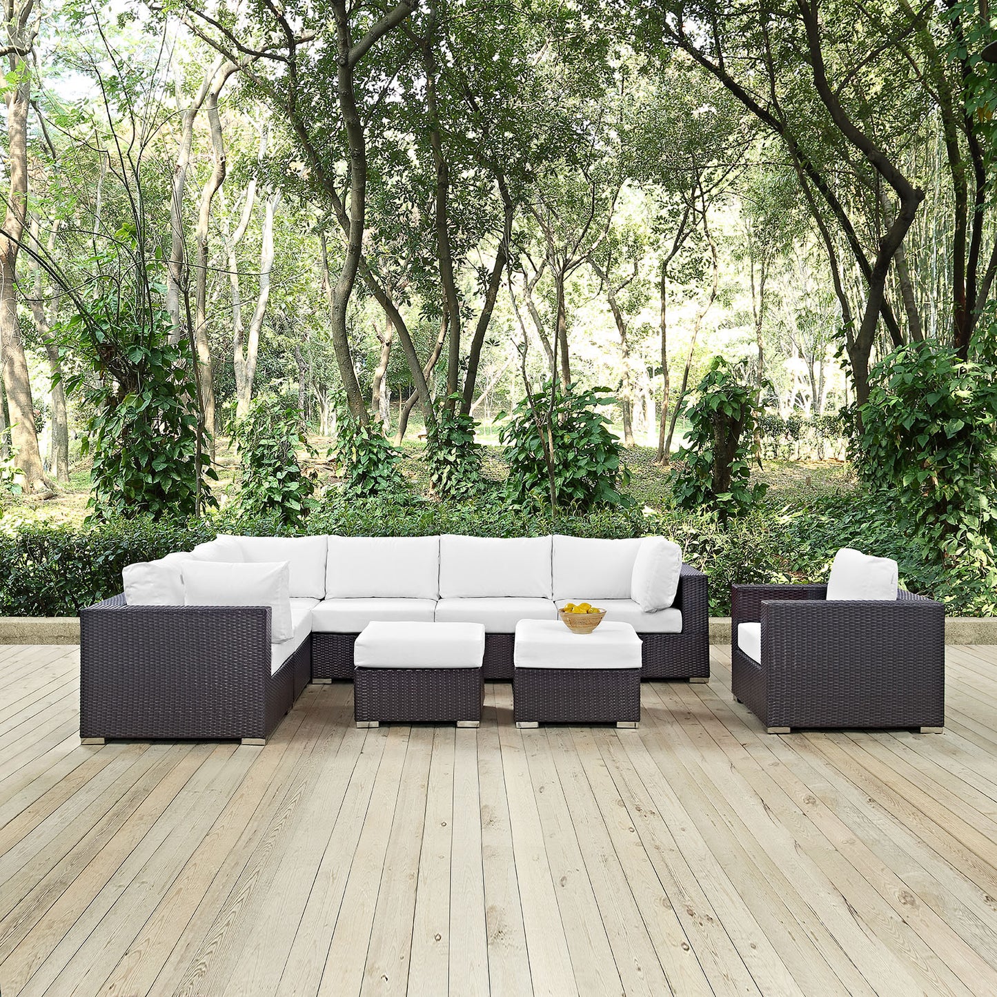 Convene 9 Piece Outdoor Patio Sectional Set